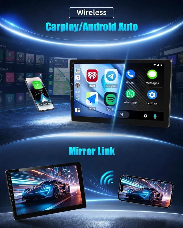 Alt view image 3 of 5 - Car Stereo for Hyundai IX35 2010-2015 10.1" IPS Touchscreen Car Radio with Wireless Carplay/Android Auto Mirror Link Bluetooth EQ FM Radio Backup Camera SWC