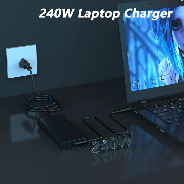 Alt view image 2 of 5 - OSISZI 240W Laptop Charger 7.4mm Fit for Dell Alienware/Aurora/Precision