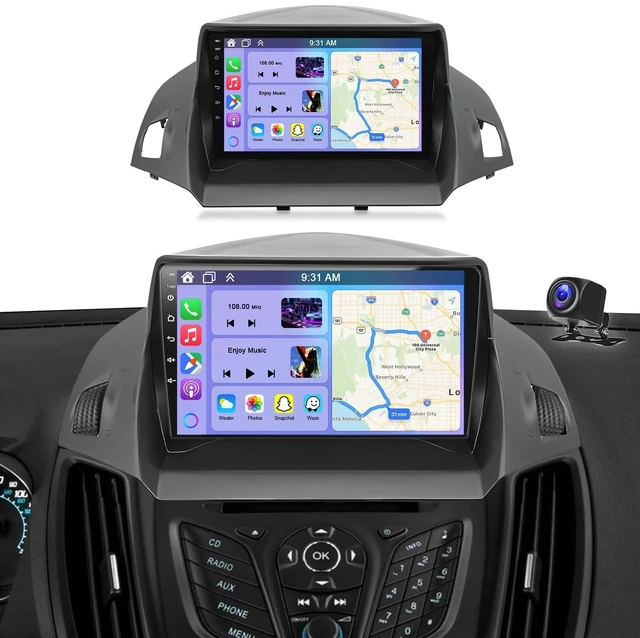 Main image of 2G+64G Double Din Car Radio for Ford Escape 2013-2016 with Wireless CarPlay and Android Auto, 9 Inch Touchscreen Android 14 Car Stereo Head Unit with Bluetooth GPS WiFi FM SWC Backup Camera