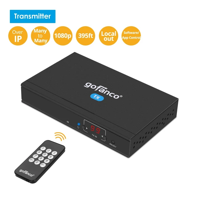 Alt view image 2 of 5 - gofanco 1080p HDMI Over IP Extender - Transmitter (HDExtIP-TX)