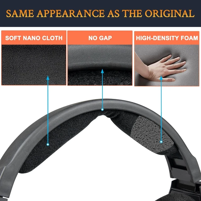 Alt view image 5 of 5 - SOULWIT Replacement Kit for Sennheiser HD600/HD650/HD660/HD6XX - Black