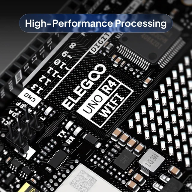 Alt view image 2 of 5 - ELEGOO UNO R4 WiFi Super Starter Kit Compatible with Arduino for Beginners