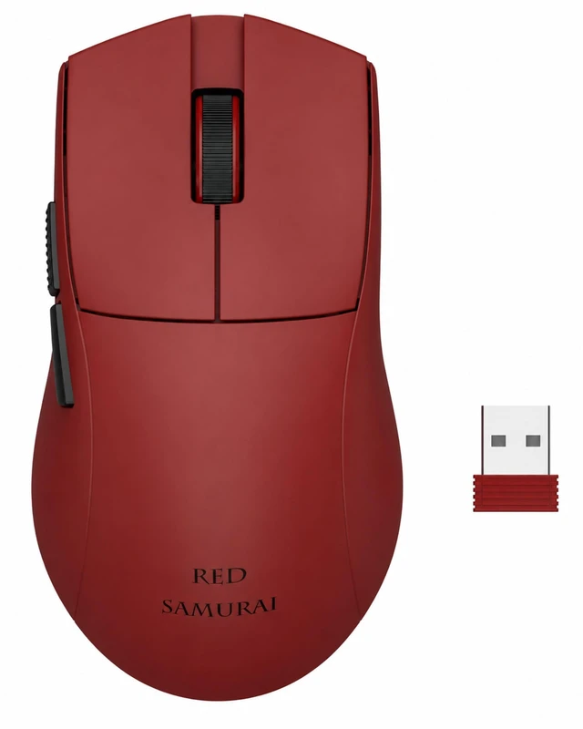 Main image of RED SAMURAI Wireless Gaming Mouse, 51g Ultra-Light, Tri-Mode,Red