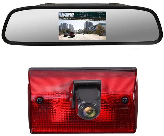 Main image of 18mm HD Night Vision Car Third Roof Top Mount Brake Light 3 Rear View Camera Parking Safety Assistant, for Benz Sprinter W901 W902 W903 W904 1996-2006 (with 4.3-inch Rearview Mirror)