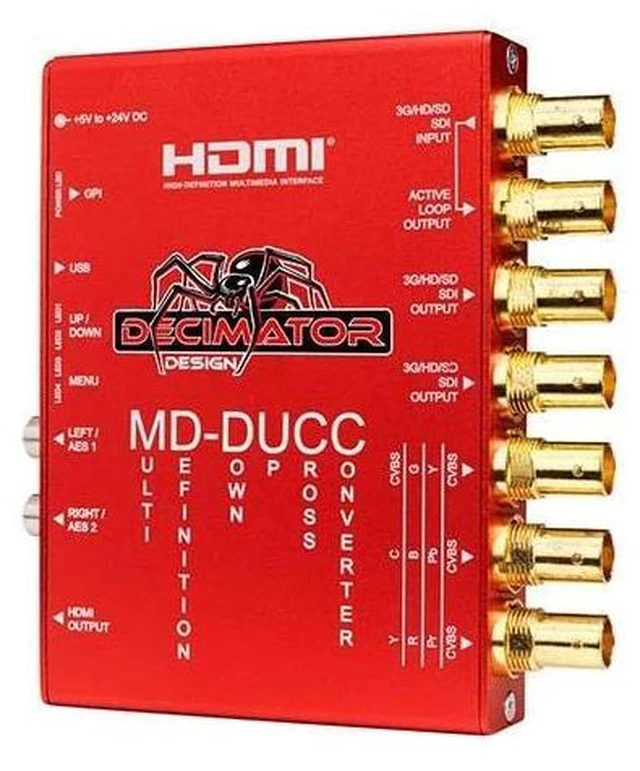 Alt view image 4 of 4 - Decimator MD-DUCC Multi-Definiton Down Up Cross Converter SDI to SDI, HDMI and Analogue Video with 2X AES/EBU and 2X Analogue Audio Outputs