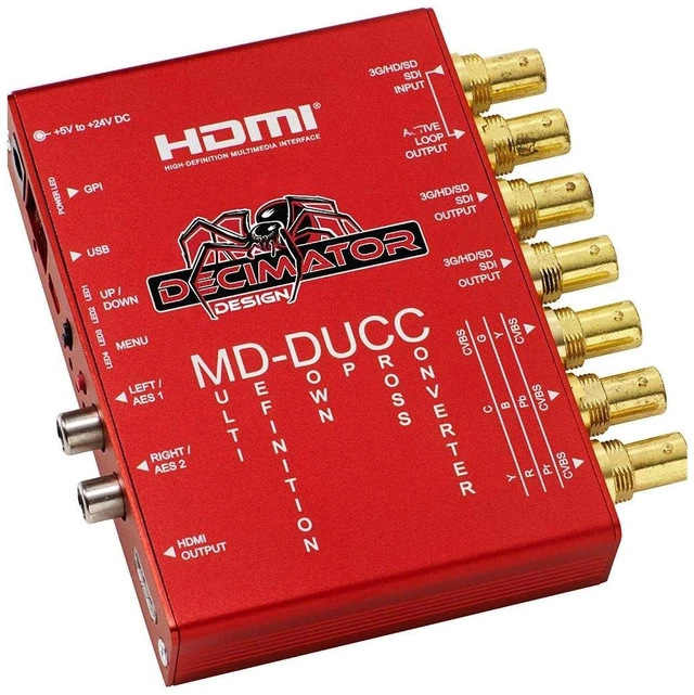 Alt view image 2 of 4 - Decimator MD-DUCC Multi-Definiton Down Up Cross Converter SDI to SDI, HDMI and Analogue Video with 2X AES/EBU and 2X Analogue Audio Outputs