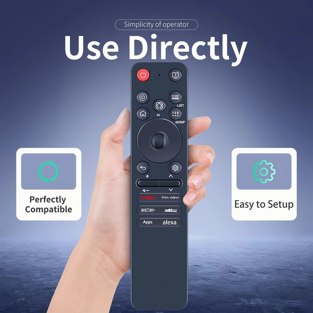 Alt view image 4 of 5 - MOVHEIYL MR25GA AKB76046607 Magic Voice Remote Control Replacement for LG LED 4K UHD Smart AI TV 2025 G5, C5, CS5, B5 Series QNED86A, QNED80A, QNED70A, Nano80A, UA85, LR 650B