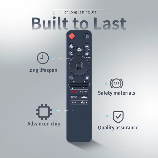 Alt view image 2 of 5 - MOVHEIYL MR25GA AKB76046607 Magic Voice Remote Control Replacement for LG LED 4K UHD Smart AI TV 2025 G5, C5, CS5, B5 Series QNED86A, QNED80A, QNED70A, Nano80A, UA85, LR 650B