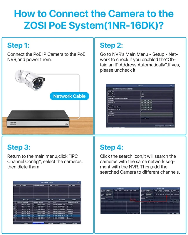 Alt view image 2 of 5 - ZOSI ZG2615E 5MP POE Security Waterproof Bullet Camera with Night Vision for Outdoor Indoor Power Over Ethernet Surveillance System (Only work with ZOSI PoE NVR, Model: ZR16DK, ZR08EN, ZR08DN, ZR08PN)