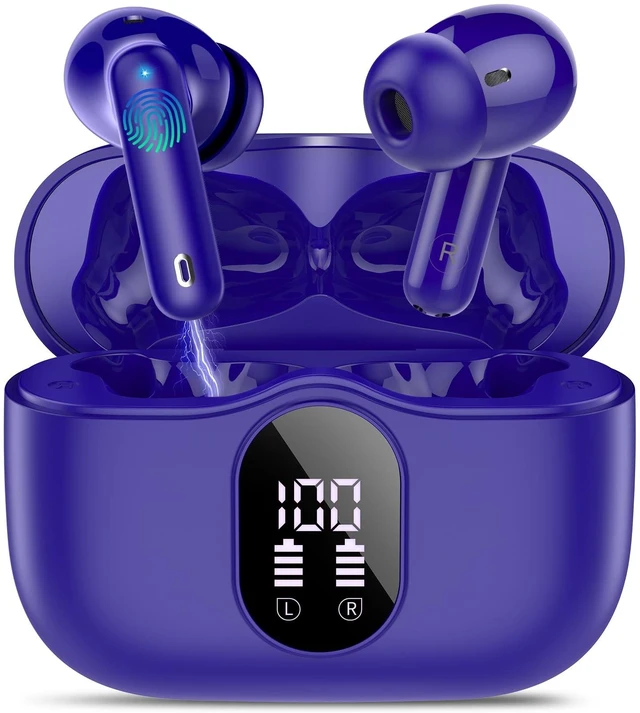 Main image of True Wireless Earbuds Bluetooth Headphones HiFi Stereo Ear Buds,Royal Blue