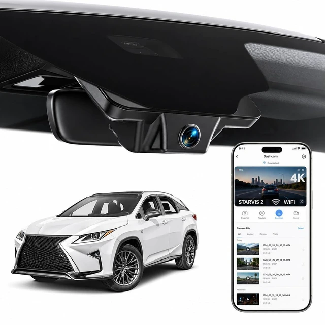 Main image of OVAMAN 4K STARVIS 2 Dash Cam for Lexus RX 350 350h 450h 500h 2023-2026 64G