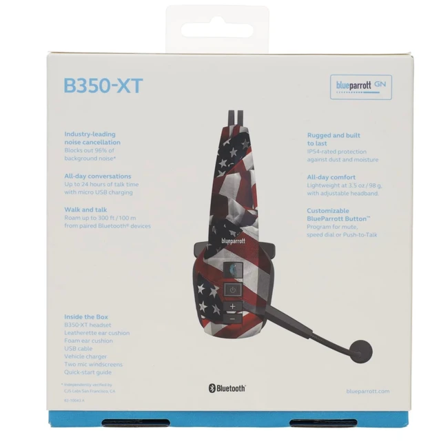 Alt view image 5 of 5 - BlueParrott B350XTFLAGON One Nation Traditional Noise Cancelling Bluetooth Headset - Flag Design
