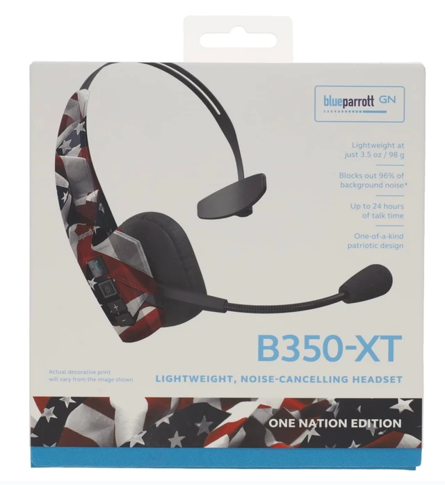 Alt view image 3 of 5 - BlueParrott B350XTFLAGON One Nation Traditional Noise Cancelling Bluetooth Headset - Flag Design
