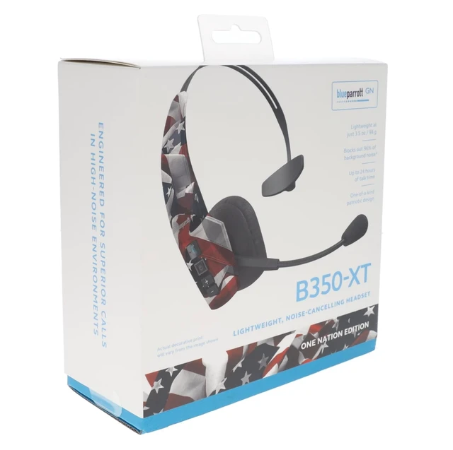 Alt view image 4 of 5 - BlueParrott B350XTFLAGON One Nation Traditional Noise Cancelling Bluetooth Headset - Flag Design