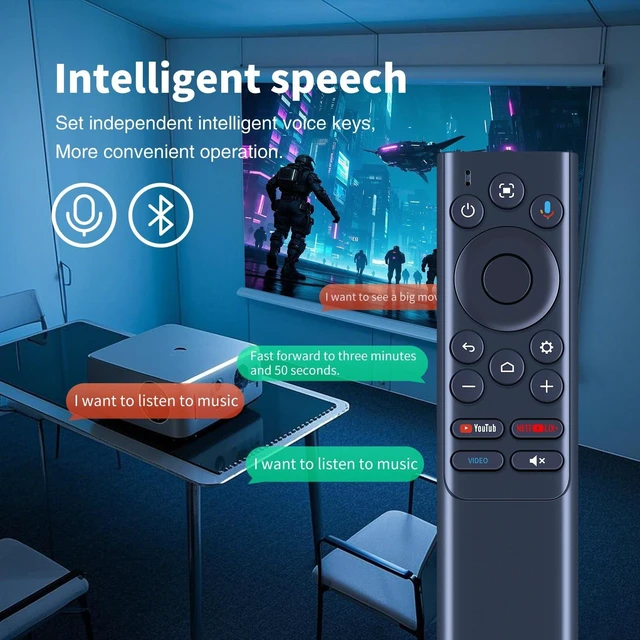 Alt view image 3 of 5 - New Voice Projector Remote Control for Nebula Cosmos 4K SE, D0442X, Anker D2342,Capsule 3 Laser GTV, Mars 3 Air GTV, Cosmos 4K SE, X1