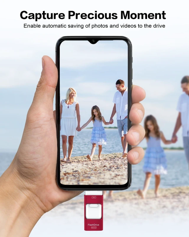 Alt view image 5 of 5 - 512GB Flash Drive for Phone Photo Stick,Thumb Drive USB Stick High Speed Transfer USB Drives External Picture Video Storage Memory Expansion for Phone/Pad/PC (Copper Red)