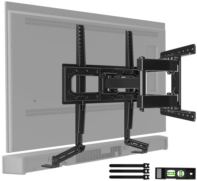 Main image of HOME VISION Full Motion TV Mount Soundbar Bundle for 26-70" TVs, 132 lbs