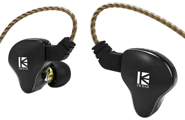 Main image of KBEAR KS2 iem, in Ear Monitor Headphones Hybrid 1BA 1DD Wired Earbuds Stereo Bass HiFi IEM Earphone Noise Cancelling High Resolution with Detachable Cable for Running Gaming (USBC With Mic, Black)