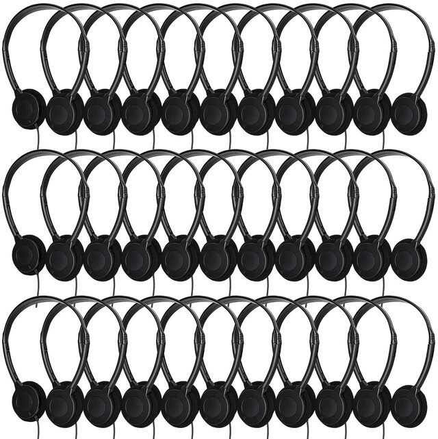 Main image of Konohan 30 Pack Headphones Bulk Classroom Headphones, Black, Fresh