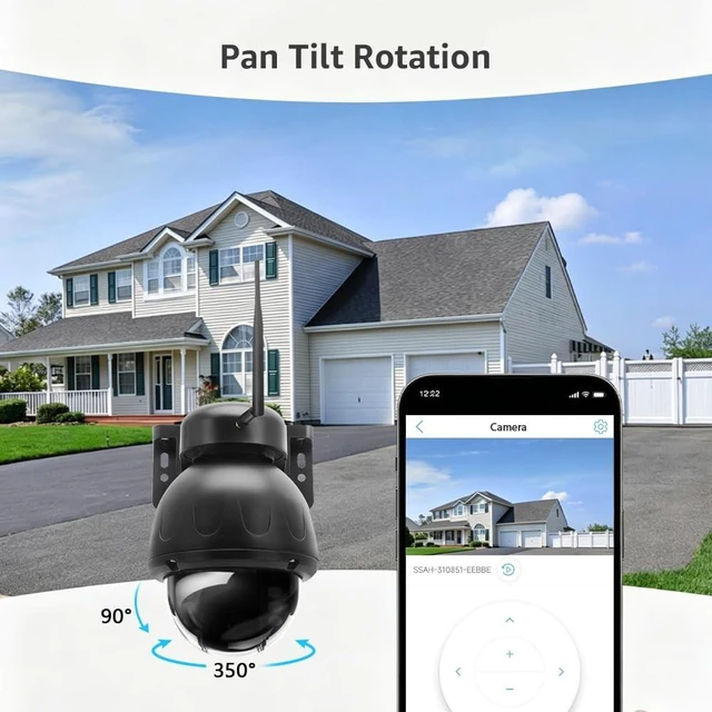 Alt view image 3 of 5 - BOAVISION AOV Solar WiFi Security Camera Outdoor, Pan Tilt Zoom Cam with 8W Solar Panel & 14400mAh Battery, 24/7 Recording, Ultra Clear 940nm Invisible Night Vision, Humanoid Tracking