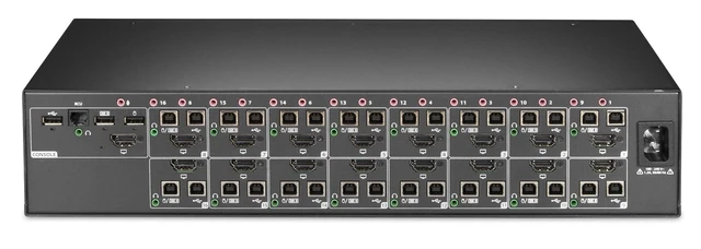 Alt view image 2 of 2 - Vertiv Cybex SV2160DPH-400 SwitchView Desktop KVM 16-Port Single Head TAA