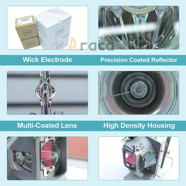 Alt view image 5 of 5 - Araca ET-LAX100 Replacement Projector Lamp with Housing for Panasonic PT-AX200U AX100U AX200E AX200 TH-AX100 AX100E AX100 Projector Lamp