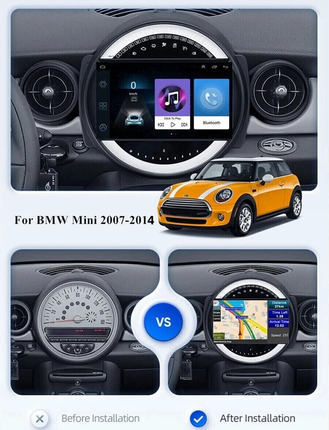 Alt view image 2 of 5 - Android 13 Double Din Car Radio Stereo Compatible for Mini Cooper R56 2007-2014 Wireless Car Play Android Auto 9" Touchscreen Car Radio Audio Receiver GPS Navigation Camera Mirror Link SWC