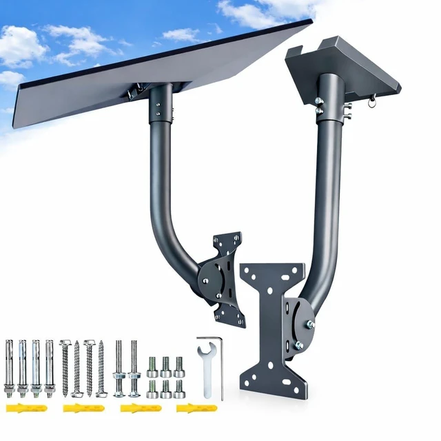 Main image of MLUPODY Starlink Mount for Standard 4/4X/Gen 3/V3, Wall Mount Bracket Kit with Heavy Duty Pipe Adapter, Metal Locking Pins, Adjustable Carbon Steel
