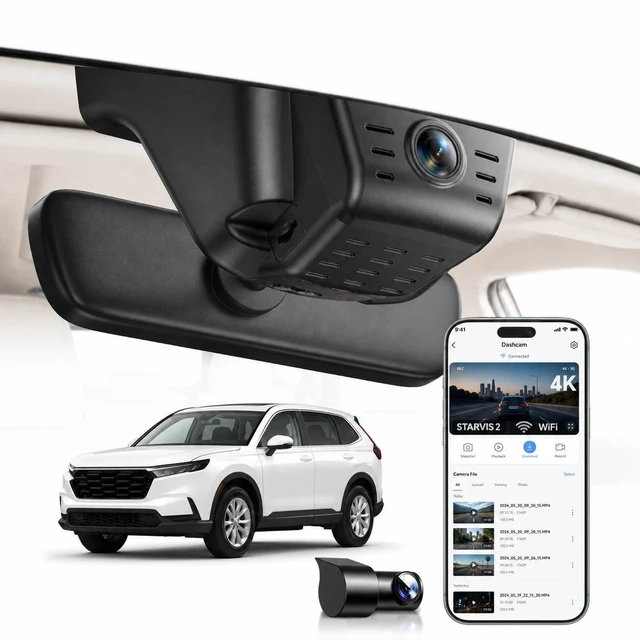Main image of OVAMAN OEM-Fit 4K Dual Dash Cam for Honda CR-V/Hybrid 2023-2026, 128GB