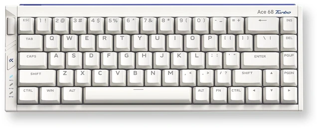 Main image of MCHOSE Ace 68 Turbo Hall Effect Gaming Keyboard, 65% CNC Aluminum, Rapid Trigger, 16K/8K Polling, Adjustable Actuation, RGB USB-C White