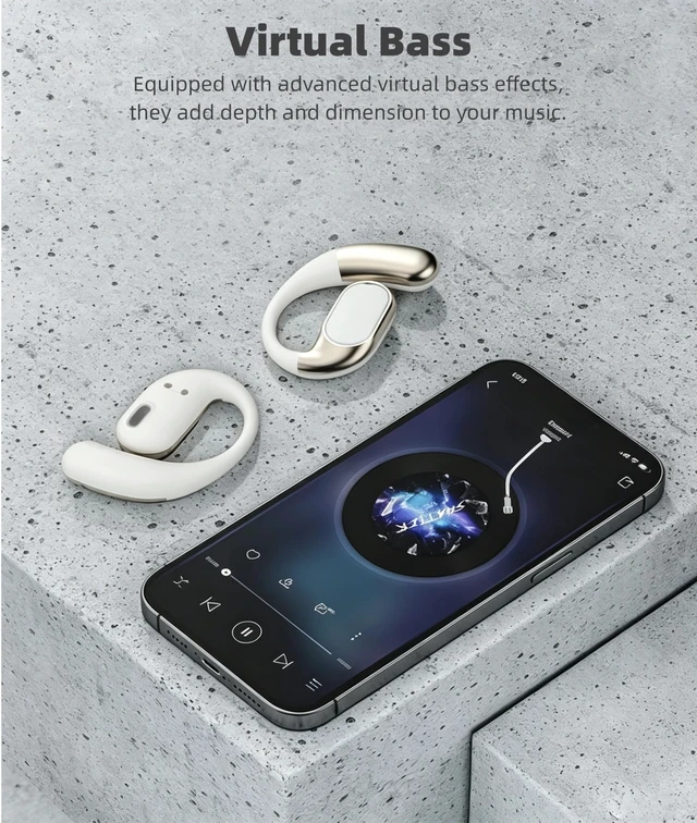 Alt view image 5 of 5 - Diyeeni Bluetooth 6.0 Wireless Earhook Headphones