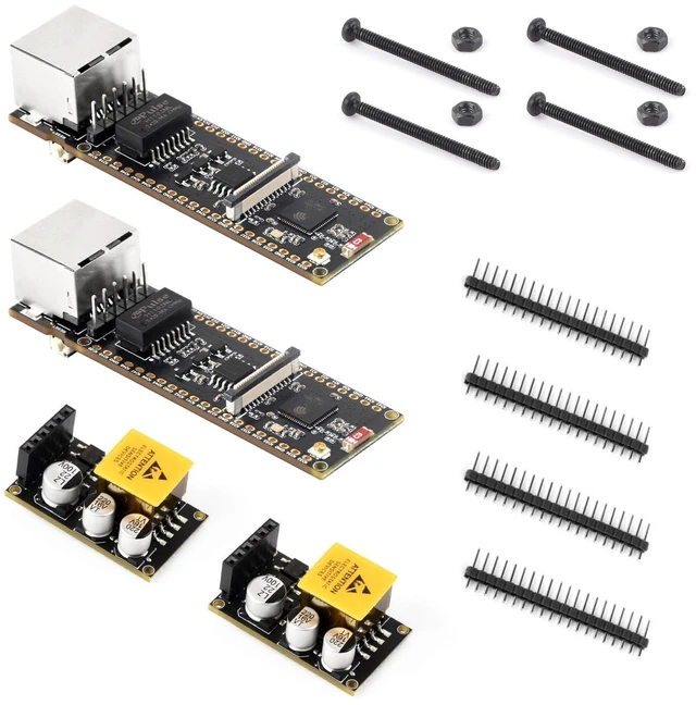 Main image of KLAYERS 2PCS ESP32-S3 ETH Dev Board, 10/100Mbps RJ45, with PoE Module