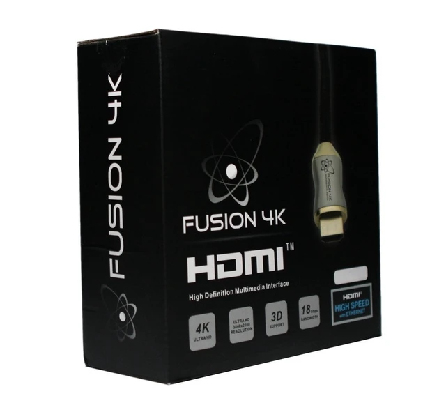 Alt view image 3 of 4 - Fusion4k 4K HDMI Cable 30 Feet - High Speed 18Gbps ^^ 4K@60Hz 2K@144Hz 1080p@240Hz ^^ HDR ARC Dolby Atmos ^^ Braided Cord for PS5, Xbox Series X, Apple TV, Roku, Soundbar, Gaming Monitor, CL3 Rated