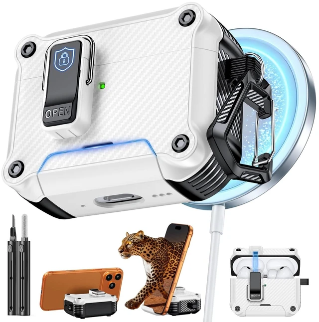 Main image of Inesore for AirPods Pro 3 Case with Secure Lock (White)