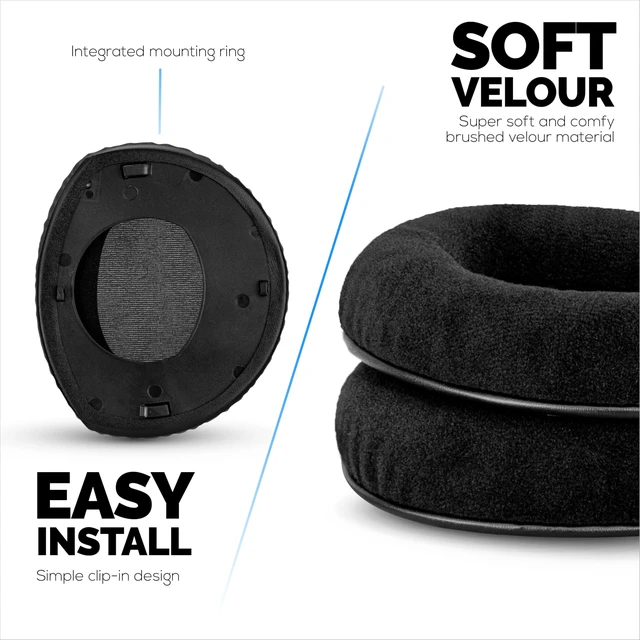 Alt view image 4 of 5 - Replacement Earpads for Sennheiser RS160, RS170, RS180, HDR160, HDR170 & HDR180 Headphones, Soft Velour & Foam Ear Pad for Additional Comfort - by Brainwavz