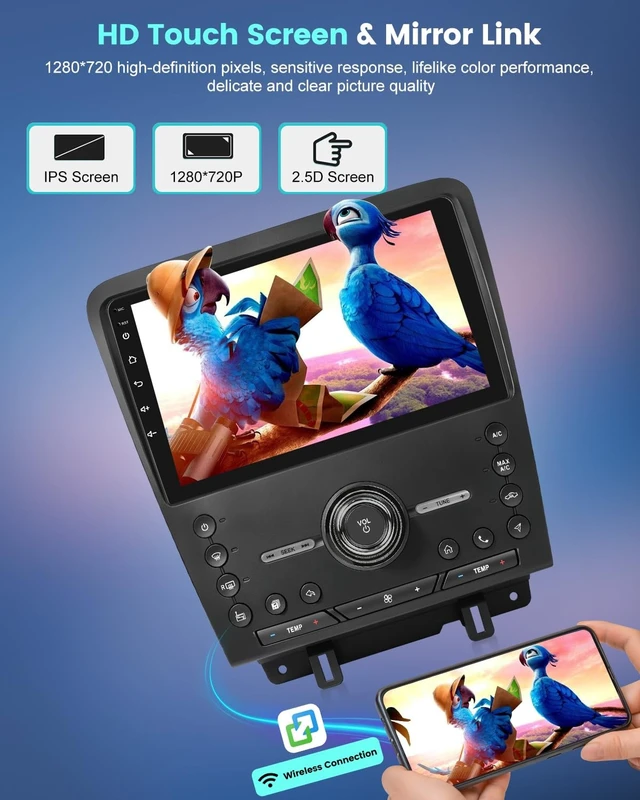 Alt view image 4 of 5 - 4+64G Android Car Stereo for Ford Mustang 2010-2014, CarPlay, GPS, DSP