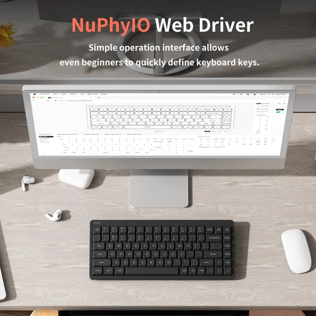 Alt view image 4 of 5 - nuphy Node75 Hot-swap Wireless Mechanical Keyboard Black-Red Nano Switch