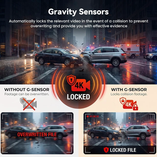 Alt view image 3 of 5 - 3 Channel Dash Cam Front and Rear Inside 4K Dash Camera for Cars with WiFi App Control Dashcam,3.16 inch IPS Screen Dash Cam with G-Sensor,Loop Recording,Night Vision Dashboard Camera