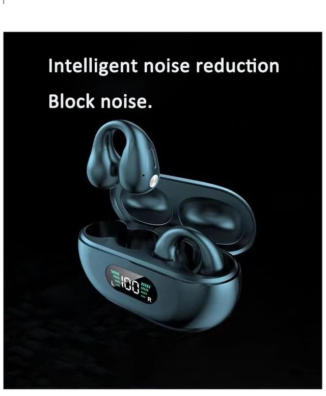 Alt view image 3 of 5 - REVGOZU Wireless Bone Conduction Headphones, Open-Ear Design, Bluetooth 5.0, Sports Headset (Black)