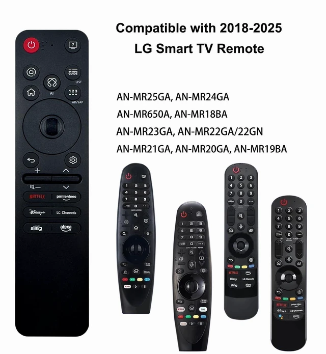 Alt view image 2 of 5 - 2 Pack MR25GA AKB76046602 AI Magic Remote Compatible with LG 2019-2025 TVs