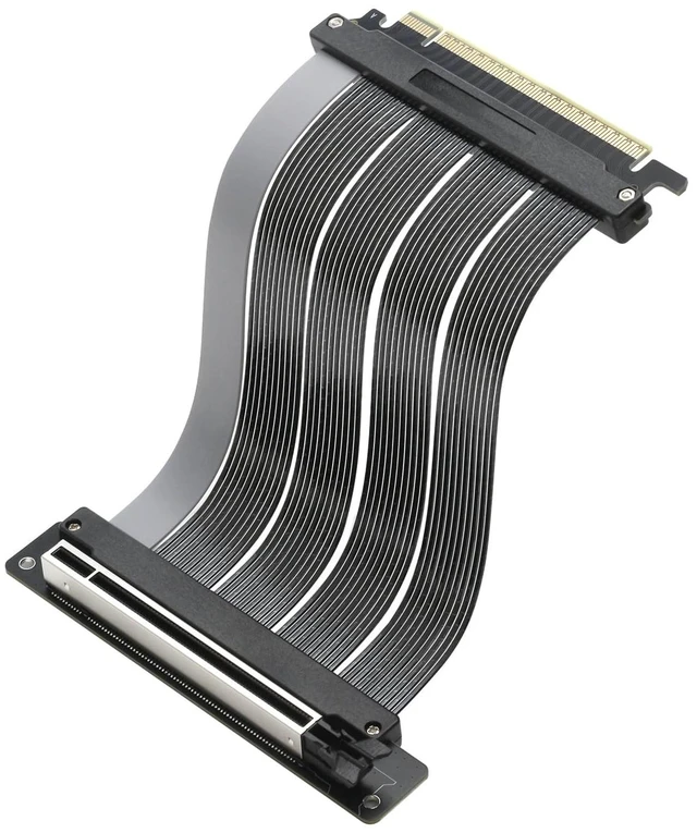 Main image of PCIe 5.0 X16 Riser Cable Graphics Card Extension Cable, Vertical Mount GPU Riser Cable for PC Case, Support PCI Express 5.0/4.0/3.0, High-Speed Shielded Flex Ribbon (20CM,Right angle-90 degrees)