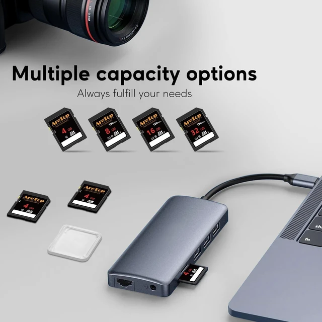 Alt view image 2 of 5 - SD Card 4GB 10 Pack, AreTop Class 10 SDHC Memory Card