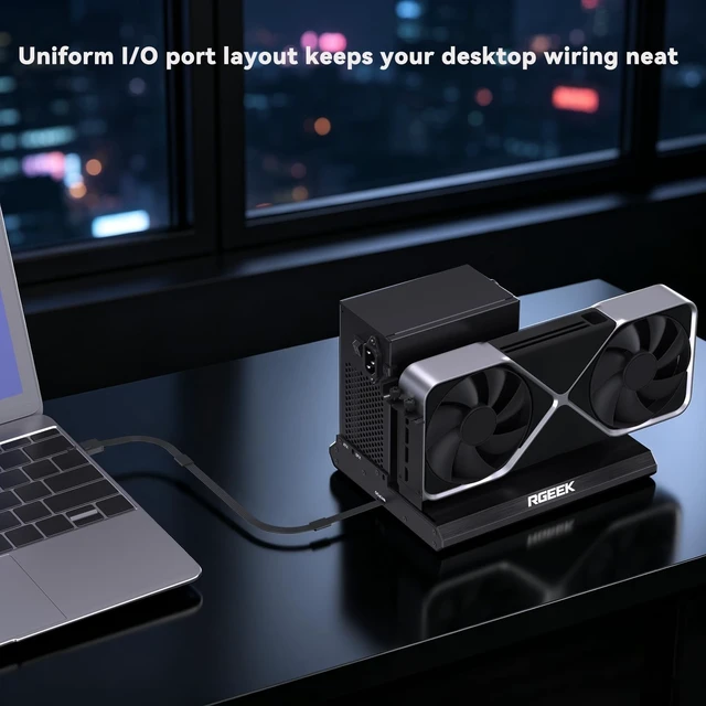 Alt view image 5 of 5 - RGEEK OCuLink eGPU Dock PCIe 5.0 X4 128Gbps for External Graphics Card eGPU