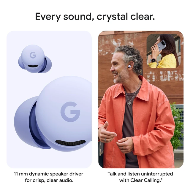 Alt view image 3 of 5 - Google Pixel Buds 2a - Wireless Bluetooth Earbuds with Active Noise Cancellation and Transparency Mode