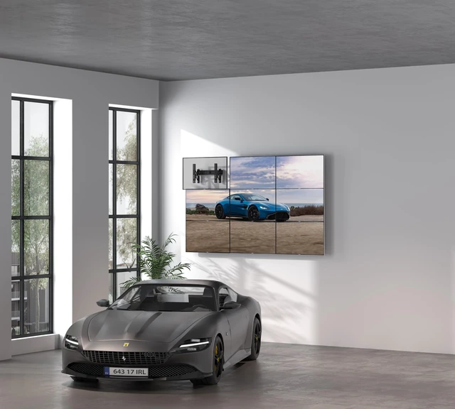 Alt view image 2 of 5 - Mount Plus POP-48T Pop Out Video Wall Mount System for 37 to 70" TVs ^^ TV Menu Board ^^ Max VESA 600x400 ^^ Commercial Grade 154 Lbs ^^ Anti-Theft Protection ^^ Full Extension to 8.7" (1 Pack)
