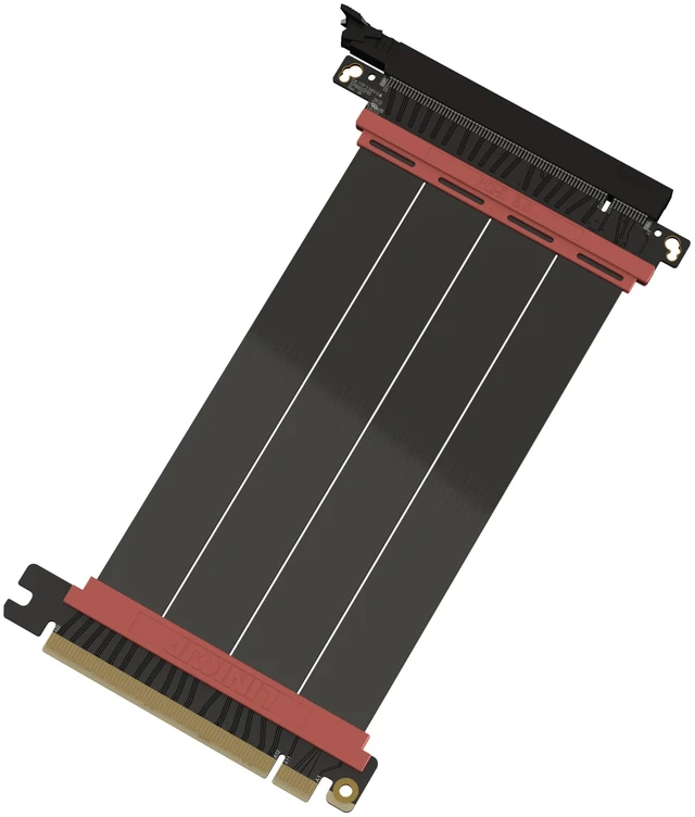 Main image of LINKUP PCIE 5.0 Riser Cable ^^ for Vertical GPU Mount ^^ Straight ^^ Graphics Card GPU Ready ^^ Usable with PCIe 4.0 & RX9070/ RTX5090 ^^ 15cm (Total Length: 19cm)