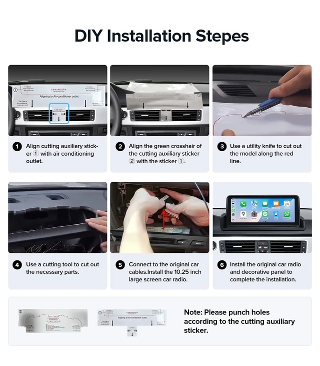 Alt view image 2 of 5 - 10.25" Linux CarPlay Screen Radio for BMW 3 Series (08-12) CIC System