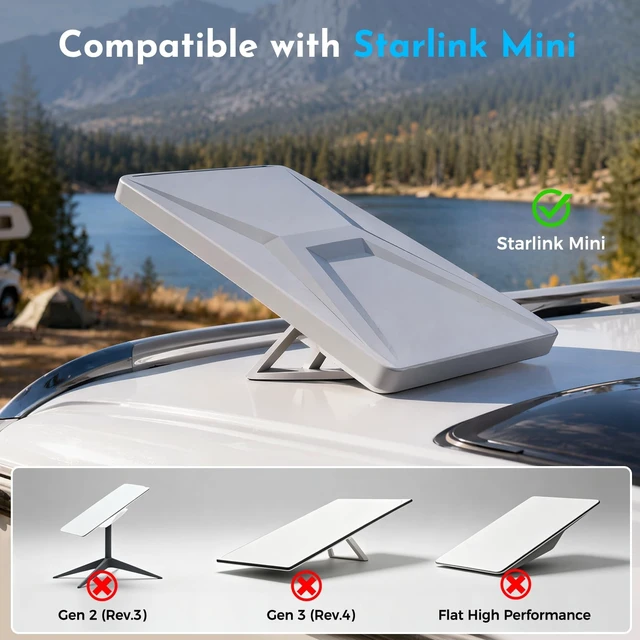 Alt view image 3 of 5 - OXLION Starlink Mini Protective Cover, Silicone Case for Starlink Mini Dish with Ventilated Honeycomb Design, Weather-Resistant Shock-Absorbing Protector for RV, Camping and Travel