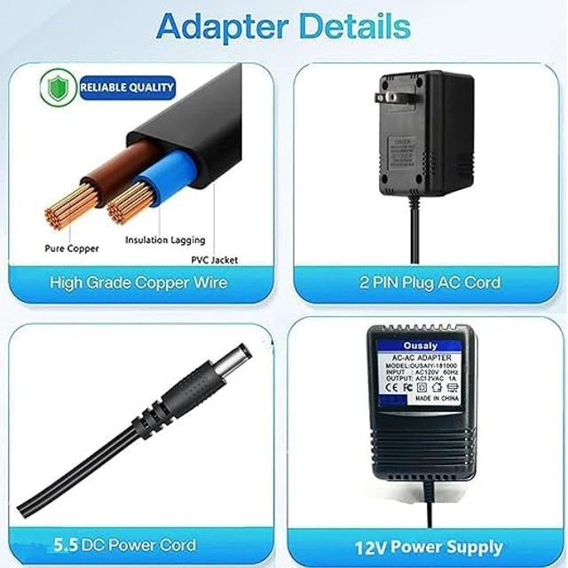 Alt view image 4 of 5 - SMSZQR 12V AC Powe Adapter Transformer for Model No: K12-700