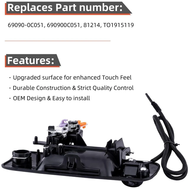 Alt view image 4 of 5 - DEAL AUTO ELECTRIC PARTS Tailgate Handle Backup Camera Replaces 69090-0C051